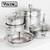 3-Ply Stainless Steel 11-Piece Cookware Set with Vented Glass Lids
