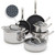 10 Piece Cookware Set,Hybrid Tri-Ply Stainless Steel