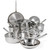 Tri-Ply Base Stainless Steel 14-Piece Pots and Pans Set
