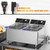 Deep fryer Commercial Deep Fryer 12L x 2/25.4QT Dual Tank Electric Deep