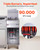 VEVOR Commercial Deep Fryer, 3-Burner Fryer for Restaurants, Stainless Steel Floor Standing Deep Fryers with Dual Baskets and Adjustable Temperature, Natural Gas Powered, 40 lbs Capacity, 90,000 BTU