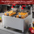 20Lbs Dual Tank Electric Deep Fryer with Rotary fryer head,30 Minitues Timer