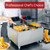 20Lbs Dual Tank Electric Deep Fryer with Rotary fryer head,30 Minitues Timer