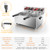 Commercial Double Deep Fryer With 2 Basket large deep fryer