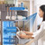 Large Capacity Dish Drainer Storage Shelf with Flip Door