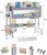 Large Capacity Dish Drainer Storage Shelf with Flip Door