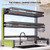 Double-Layer Dish Drying Rack with Knife Holder Kitchen