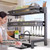 Double-Layer Dish Rack with Knife Holder Kitchen Sink