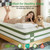 Full XL Mattress 14 Inch, Hybrid Full XL Memory Foam Mattress Medium Firm with 7-Zone Pocketed Coils for Back Pain Relief