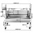 Stainless Steel Rotisserie Grill with Back Cover Guard, Electric 25W