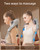 PERLEVI Cordless Neck Shoulder Massager with Heat,Deep Tissue Kneading Relieves Tension Improves Circulation,Gifts for Women,Men,Mom,Dad(Grey)
