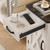 23"Farmhouse End Table with Storage, Side Table with Charging Station White
