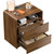 23.8" Modern Nightstand with Hidden Drawers Walnut Night Stand