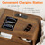 23.8" Modern Nightstand with Hidden Drawers Walnut Night Stand