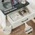 DUMOS 3 Drawer White Farmhouse Wood Nightstand with Charging Station