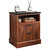 LCRBOL Nightstand with Charging Station, 22" W×18" D×25" H, Walnut