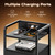 Huuger Nightstands Set of 2, Night Stand with LED Lights, Charging Station