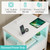 BOLUO White Nightstand with Charging Station, LED Night Stand with Fabric Drawers and Shelf, Bedside Table with USB Ports and Outlets, Bedroom Nightstand Modern