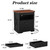Yusong Farmhouse Night Stand with Gun Drawer & Invisible Lock, Rustic Wooden Night Stand with Charging Station, Beside Table with Drawers and Open Storage, End Tables for Bedroom, Black