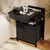Lazzanto Nightstand with Lockable Hidden Compartment, 2 Drawers, Black
