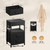 Lazzanto Nightstand with Lockable Hidden Compartment, 2 Drawers, Black