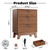 Wodeer Walnut Nightstand with 3 Drawers, Mid Century Modern Wooden Bedroom Nightstand, Bedside Table & End Table with Metal Handles, Farmhouse Night Stands for Bedroom