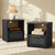 ModernMate Set of 2 Nightstands, 18.5" Modular Bedside Tables, Black