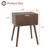 AWASEN Mid Century Modern Nightstand, Small Fluted End Tables Living Room