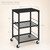 OYEAL Black Night Stand Industrial End Table with Storage Shelf Narrow Side Table for Small Spaces, Farmhouse Bedside Table for Living Room Bedroom, Stable Metal Frame (Black)
