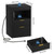 Yusong RGB LED Nightstand with Charging Station, Black