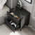 Black Fluted Nightstand Set of 2, Modern Night Stands with 2 Drawers