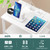 Yoobure White Night Stand with Charging Station, LED Nightstand for Bedroom