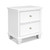 Signature Design by Ashley Fortman White Nightstand, 2 Drawer Storage, Hardwood Solids and MDF Construction, Traditional Wood Bedside Table, 25" W