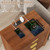 23.6" Walnut Fluted Nightstand Set of 2 with Charging Station and 3 Drawers