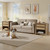 Eclatara Rattan Nightstands Set of 2 with 2 Drawers and Storage Shelf