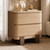 ModernMate Nightstand with 2 Drawers, 23.6" Large Bedside Table with Curved Front, Handle-Free Storage and Smooth Ball-Bearing Slides, End Table for Bedroom and Living Room
