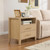 UZUXNUX Fluted Queen Size Nightstand Set of 2, 27 inch Wide End Table with 2 Drawers, Modern Wood Bedside Table for Bedroom, Natural Oak