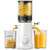 TUUMIIST Cold Press Juicer Machine, 5.8 Inch Extra Large Feed Chute for Whole Fruits, Easy to Clean Slow Juicer, High Yield, BPA Free - Classic White