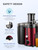 QCen Juicer Machine 500W Centrifugal Juicer with Extra Wide Feed Chute