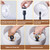 EJIAXIN Lamps for Bedroom Set of 2,Touch Bedside Table Lamp with USB C+A Ports,Dimmable Nightstand Lamps with Round Fabric Linen Lampshade for Living Room Reading Bed Side End Table,Bulbs Included