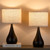 Leasgy 18.1'' Modern Touch Black Table Lamp Set of 2 with 3 Way Dimmable