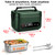 THZDMI Heated Lunch Box for Adults, 1.2L Self-Heating Food Warmer, Green