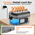 FYY Cordless Electric Lunch Box for Adults with APP Control, 27000mAh Battery Powered, 1.5L Portable Timer & Leak-Proof Warmer, Smart for Men Work Travel Truck (Gray)