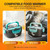 FORABEST Heated Lunch Box, 2 Trays Electric Lunch Box for Adults- Neon Blue