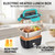 FORABEST Heated Lunch Box, 2 Trays Electric Lunch Box for Adults- Neon Blue