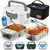 FORABEST Heated Lunch Box,2 Trays Electric Lunch Box for Adults-White Gray