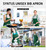 Syntus 12 Pack Apron with 2 Pockets Aprons for Men Women, Polyester, Green
