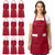 Utopia Kitchen 10 Pack Bib Apron, Unisex Adjustable Aprons with 2 Pockets, Waterdrop Resistant Cooking Kitchen Chef Apron for Men Women