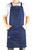 Hudson Durable Goods Professional Grade Chef Apron for Kitchen, BBQ, and Grill - Adjustable Crossback Denim Apron for Men and Women with Pockets, Towel Loop, Quick Release Buckle - 34 x 27 Inch, Blue