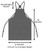 Hudson Durable Goods Professional Grade Chef Apron for Men and Women, 100% Cotton Work Apron for Kitchen, BBQ, and Grill with Large Pockets for Tools, Towel Loop, Crossback Design - One Size, Grey